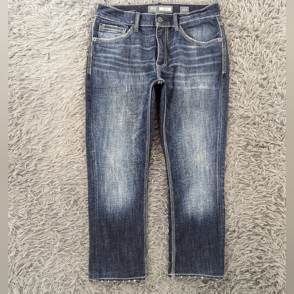 BKE Jeans Men's 32x26 Dark Wash Jake Straight Leg Stretch Denim